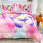 CVHOUSE Butterfly Bedding Set,Butterfly Comforter Full,Butterfly Comforter Set for Girls Kids Teens,Butterflies Quilt Set with 1 Comforter and 2 Pillow Cases