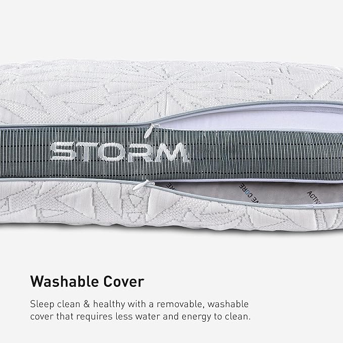 Bedgear Storm Performance Pillow 3.0 – Cooling Bed Pillow for Hot Sleepers, Medium Firm Support for All Sleep Positions – Dual-Sided Comfort, Breathable Air-X Mesh, Washable Ver-Tex Cover, 20” x 26”