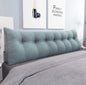 Wedge Headboard Pillow Dorm Room Reading Pillow Back Support for Sitting Up in Bed Bolster Lumbar Cushion Body Positioning Bedrest Gift for Mom Cotton Linen 76in Gray King
