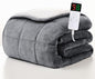 Homemate Heated Weighted Blanket for Adults - 50"x60" 10lbs Electric Throw Fast Heating Heavy Blanket 1/2/4/6/8 Hour Auto Off 10 Heat Levels Over-Heat Protection Soft Flannel Sherpa