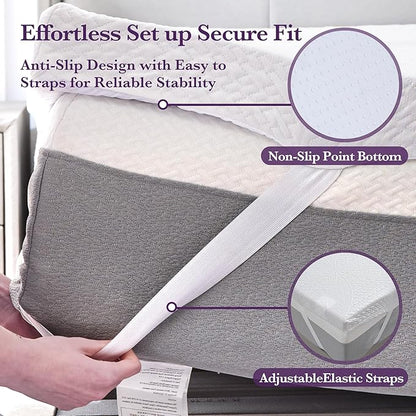 SINWEEK 2 Inch Gel Memory Foam Mattress Topper with Cooling Cover Ventilated Soft Mattress Pad, Bed Topper, CertiPUR-US Certified, Twin Size