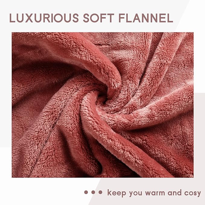 Heated Blanket Electric Blanket Full Size 72''x84'', Soft Flannel Heating Blanket with 1-10 Hour Auto Off - 6 Heat Settings - Machine Washable - Brick Red