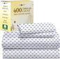 California Design Den Full Size Bed Sheets Set - 400 Thread Count Sateen, Natural 100% Cotton Sheets for Full Size Bed, Deep Pocket and Durable Bedding Set - Paisley Blue