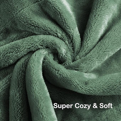 Electric Heated Blanket Queen Size 84"x90", Dual Control Fast Heating Cozy Heated Blanket for Bed, 10 Hours Auto Off & 4 Heating Levels, Warm Gift for Grandma-Sage Green
