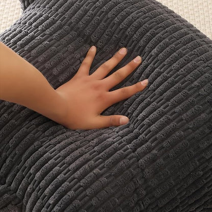 Reading Pillow for Sitting in Bed, Large Backrest Reading Pillow with Arm Rest,Back-Rest Support Cushion for Sit Up on Couch, Sofa, and Floor, Dorm Essentials (Grey Corduroy, Large(19"))