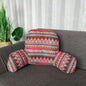 Bohemian Printed Reading Pillow with Support Arms Soft Bed Rest Pillows Back Support Cushion for Kids Reading Watching TV Sitting Up in Bed (23"×16"×10",Red)