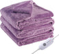 Electric Heated Blanket Full Size 72"x84", Fast Heating Blanket, Soft Cozy for Bed, 10 Hours Auto Off & 5 Heating Levels, Heater Blankets, Machine Washable, Warm Gifts for Grandma -Light Purple