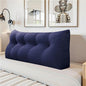 Headboard Wedge Pillow - Triangular Headboard Pillow Bed Rest Wedge Pillow for Sitting in Bed - Backrest Positioning Support Reading Pillow Daybed Pillows with Removable Cover