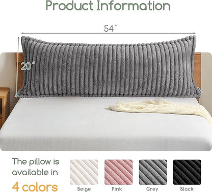HIGOGOGO Memory Foam Body Pillow, Thickened Large Long Bed Pillow for Adults, Full Body Pillow with Removable Pillow Cover(20x54 Inch)