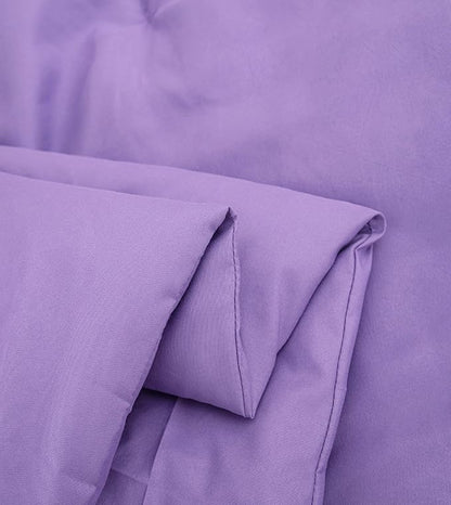 MWMWMW 5 Pcs Purple Comforter Set Twin, Girls Bed in a Bag Twin, Purple Ruffle Bedding Set for Girls Kids, Princess Dress Bedding with 1 Fitted Sheets, 1 Flat Sheet, 1 Comforter, 2 Pillowcases