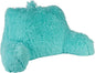 Klear Vu Shaggy Reading Pillow Back Rest Body Pillow for Adults and Kids, Lumbar and Arm Support on Bed, Chair, Couch, Sofa and Floor, 30" x 21", One Size, Aqua Sky