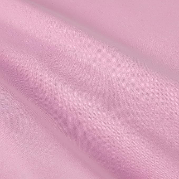 Amazon Basics 2 Piece Microfiber Kid's Comforter and Pillow Sham Set, Toddler, Light Pink, Solid