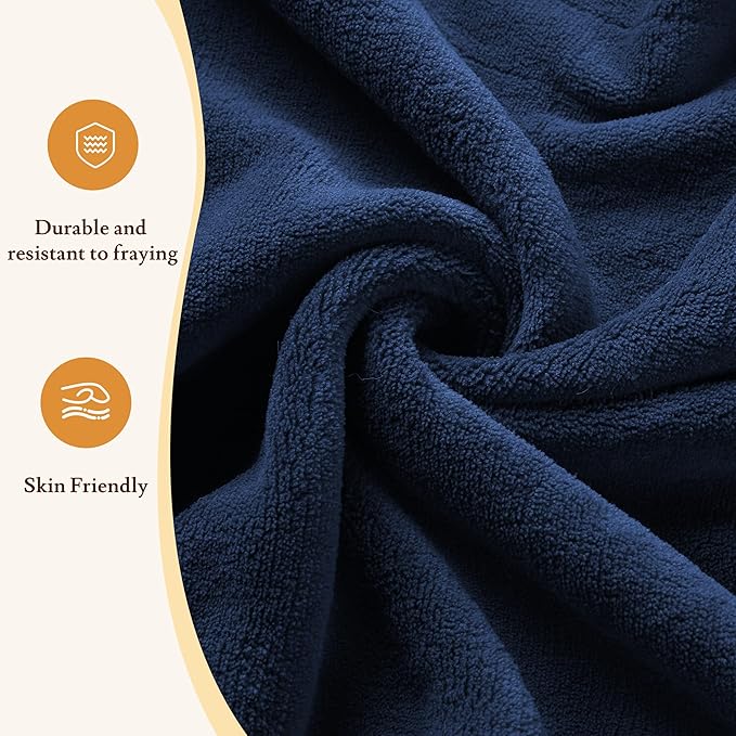 Electric Heated Blanket 72"x84" Full Size - 4 Heat Levels, 10H Auto Shut Off, Ultra-Soft Coral Fleece Heated Blanket with Overheat Protection, Fast Heating, Machine Washable - Dark Blue