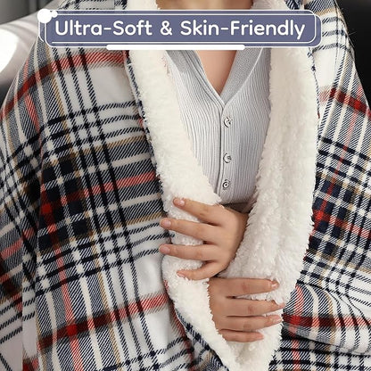 Electric Heated Blanket Full Size - 72"x84", Soft Flannel Heating Blanket, 10 Heating Levels, 1-12 H Auto Shut Off, Breathable Warm and Washable for Bed, Nordic
