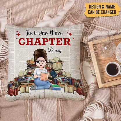 Hyturtle Personalized Funny Book Pillow (Insert Included) Gifts for Girl Women - Book Lover Gifts - Birthday Gifts for Book Lovers Librarian - Custom Name Sofa Couch Cushion Home Decor Pillow