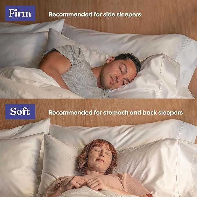 FluffCo Zen Fluff Pillows - Down Alternative - King Bed Pillow for Sleeping Made in USA - Luxury Hotel-Quality Pillow - Gift for Home - 100% Cotton, 300 Thread Count (King Size 1 Pack)