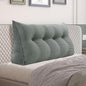 Daneey Headboard Pillow Full, Triangular Wedge Headboard Pillow with Soft Corduroy Fabric, Wedge Bed Backrest Pillow for Sitting Up, Reading or Working, Long Bolster Pillow with Removable Cover, Gray