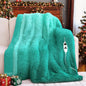 Heated Electric Blanket Throw–Faux Fur with Soft Thick Sherpa,Warm Winter Birthday Gifts for Women Grandma10 Heat Settings,5 Time Settings with Fast Heating, 50x60, Forest Mist