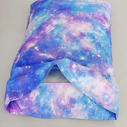 SDIII 3PCS Colorful Galaxy Comforter Set Full, Microfiber Lightweight Space Comforter Full, Space Bedding Quilt Set for Boys Girls Kids and Teens