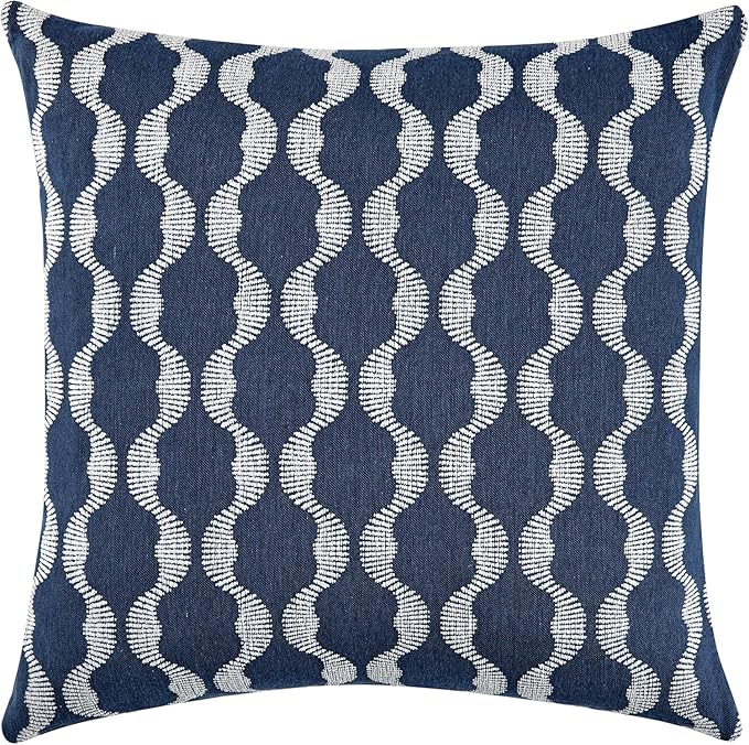 Decorative Pillow for Living Room, Sofa, Bed, Home Decoration, Commerical Enviroment - CAL117 Regulated - Pack of 2 (50/50 Down Feather Blend, Lottolini, 18" x 18")