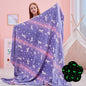 QSTEHEML Unicorns Glow in The Dark Blanket for Girls,Unicorn Gifts for Girls Age 3 4 5 6 7 8 9 10 11 12 Year Old, Soft Unicorns Purple Blanket - Christmas Birthday Bedroom Decor 50"×60"
