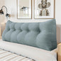 Headboard Wedge Pillow - Triangular Headboard Pillow Bed Rest Wedge Pillow for Sitting in Bed - Backrest Positioning Support Reading Pillow Daybed Pillows with Removable Cover