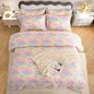 SDY 7 Piece Comforter Set,Soft Bedding Set for Girls，Boys and Kids,All Season Bedding with 1Comforter,1FittedSheet，1FlatSheet，2Pillowcases&PillowShams（Rainbow,Twin