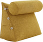 Daneey Reading Pillow for Bed Adult, Back Pillow for Bed Sitting Up, Back Support Pillow, Yellow, 23.5 * 8 * 20IN