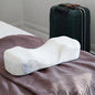 Kanuda Mini Portable Pillow (Oatmeal) – Compact Orthopedic Cervical Neck Pillow for Travel, Firm Memory Foam Support with CV4 & OCBR Therapy, Washable Cover & Storage Bag