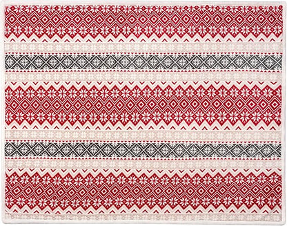PAVILIA Premium Christmas Sherpa Throw Blanket, Red White Snowflake Holiday Blanket, Ultra-Soft Reversible Fleece Winter Throw for Home Decoration, Cozy Plush 60x80