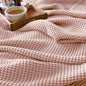 Premium Waffle Blanket Queen XL Size Pink - Premium Quality, 100% Turkish Cotton, Light & Airy Waffle Weave All-Season Quilt - Decorative Bedspread (Pink Powder, Queen XL 95" x 102" Inch)