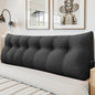Headboard Wedge Pillow - Triangular Headboard Pillow Bed Rest Wedge Pillow for Sitting in Bed - Backrest Positioning Support Reading Pillow Daybed Pillows with Removable Cover