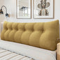 Headboard Wedge Pillow - Triangular Headboard Pillow Bed Rest Wedge Pillow for Sitting in Bed - Backrest Positioning Support Reading Pillow Daybed Pillows with Removable Cover