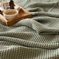 Premium Waffle Blanket Twin Size Sage Green - Luxury, Pure 100% Turkish Cotton, Light and Airy Waffle Weave All-Season Quilt - Decorative Bedspread (Sage Green, Twin 63" x 91" Inch)