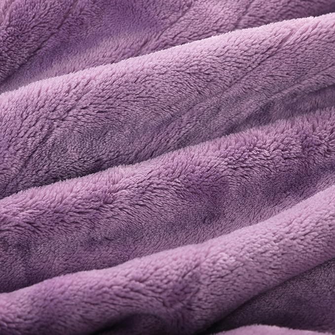 Electric Heated Blanket Queen Size 84"x90", Dual Control Fast Heating Cozy Heated Blanket for Bed, 10 Hours Auto Off & 5 Heating Levels, Warm Gift for Grandma-Light Purple