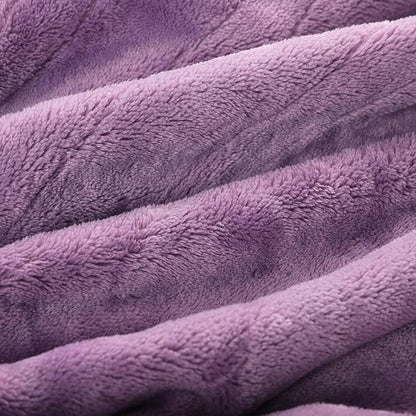 Electric Heated Blanket Queen Size 84"x90", Dual Control Fast Heating Cozy Heated Blanket for Bed, 10 Hours Auto Off & 5 Heating Levels, Warm Gift for Grandma-Light Purple
