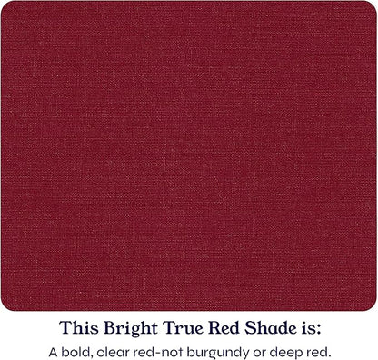 California Design Den Twin Sheets Set - Soft 400 Thread Count Sateen, Natural 100% Cotton Sheets with Deep Pockets, and Durable Bedding Set - Bright True Red