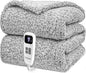 Heated Blanket Electric Blanket Full - Fast Heating Blanket Throw Double Sided Sherpa Ultra Soft Cozy with 10 Heating Levels & 2-10 Hours Auto Off, Mashine Washable, 72 x 84 Inches, Grey