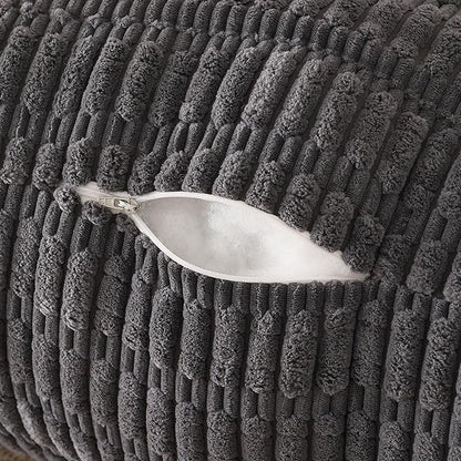 Reading Pillow for Sitting in Bed, Large Backrest Reading Pillow with Arm Rest,Back-Rest Support Cushion for Sit Up on Couch, Sofa, and Floor, Dorm Essentials (Grey Corduroy, Large(19"))