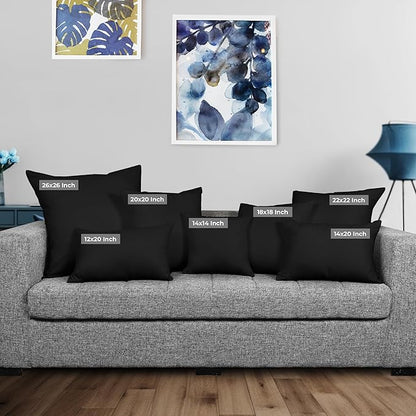 Utopia Bedding 26x26 Pillow Inserts, Set of 2, Black – Indoor Decorative Throw Pillows for Bed, Sofa & Couch – Soft, Supportive & Fluffy Cushion Inserts