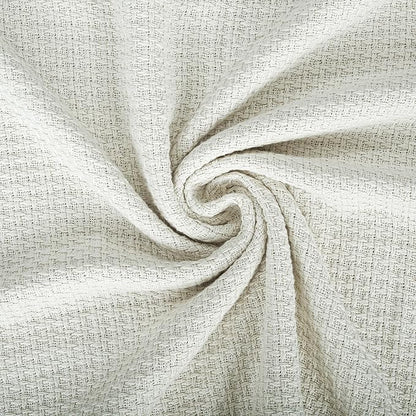 HILLFAIR 100% Cotton Blanket- 120" x 120" XXL Oversized King Bed Blankets - Family Size 10 ft x 10 ft Big - All Season Soft Cozy Breathable Blankets for Bed - Extra Large King Cotton Blanket- Ivory