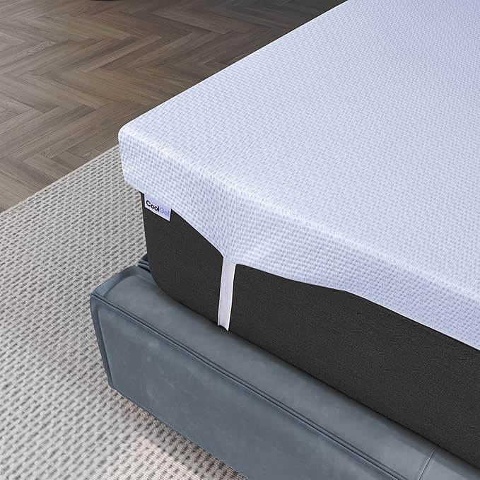 COOL GEL Memory Foam Mattress Topper, Cool Gel Infused Memory Foam, Plush and Supportive, CertiPUR Certified (2-inch + Cool Gel Cover, Twin)