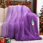 Heated Electric Blanket Throw,Warm Winter Birthday Gifts for Women Her Grandma-Faux Fur with Soft Sherpa,10 Heat Settings,5 Time Settings with Fast Heating, 50x60, Mystic Purple