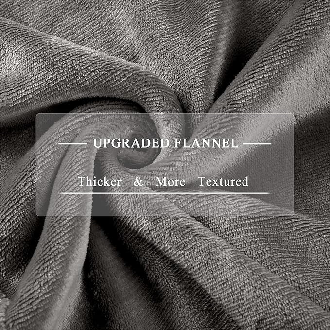 Heated Blanket King Size, Soft Cozy Upgraded Flannel Electric Blanket Dual Control with 5 Heating Levels & 10 Hours Auto Off, Fast Heating & ETL & FCC Certification, 100" x 90", Silver Gray