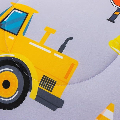 Holawakaka Construction Truck 5-Piece Twin Bed-in-A-Bag Set, Boys Comforter & Sheet Set with Excavator & Tractor Print, Kids Bedding Collection, Machine Washable, Gift for Kids