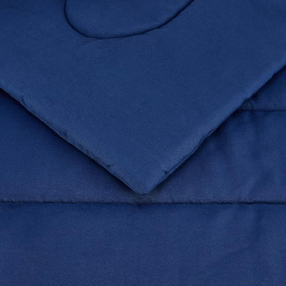 Amazon Basics 2 Piece Soft Microfiber Kids' Comforter and Pillow Sham Set, Twin, Navy, Solid