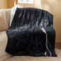 Bedsure GentleSoft Heated Blanket Throw - Soft Ribbed Flannel Electric Blanket, Heating with 4 Time Settings, 6 Heat Settings, and 3 hrs Timer Auto Shut Off, Gifts for Grandma (50x60 inches, Black)