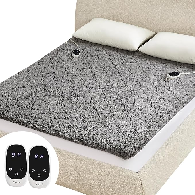 Heated Mattress Pad King, Electric Mattress Pad with 9 Heat Settings, Memory Function, Fast Heating, 1-12 Hours Auto Off, Deep Pocket, Machine Washable, 78"x 80", Black