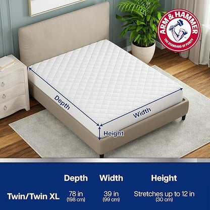 Arm & Hammer Cooling Comfort Mattress Pad, Waterproof, Twin/Twin XL