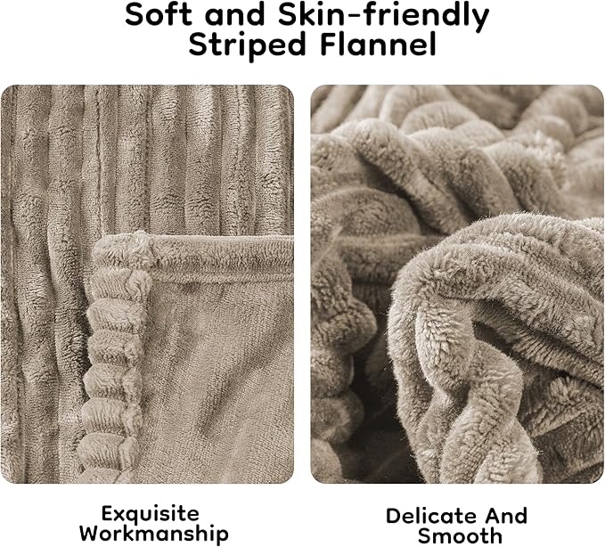 Heated Blanket 84" x 90" Queen Size Flannel Fabric with 10 Heating Levels & 1-12 Hours Auto Shut Off, Breathable and Comfortable for Soft and Bed - Camel